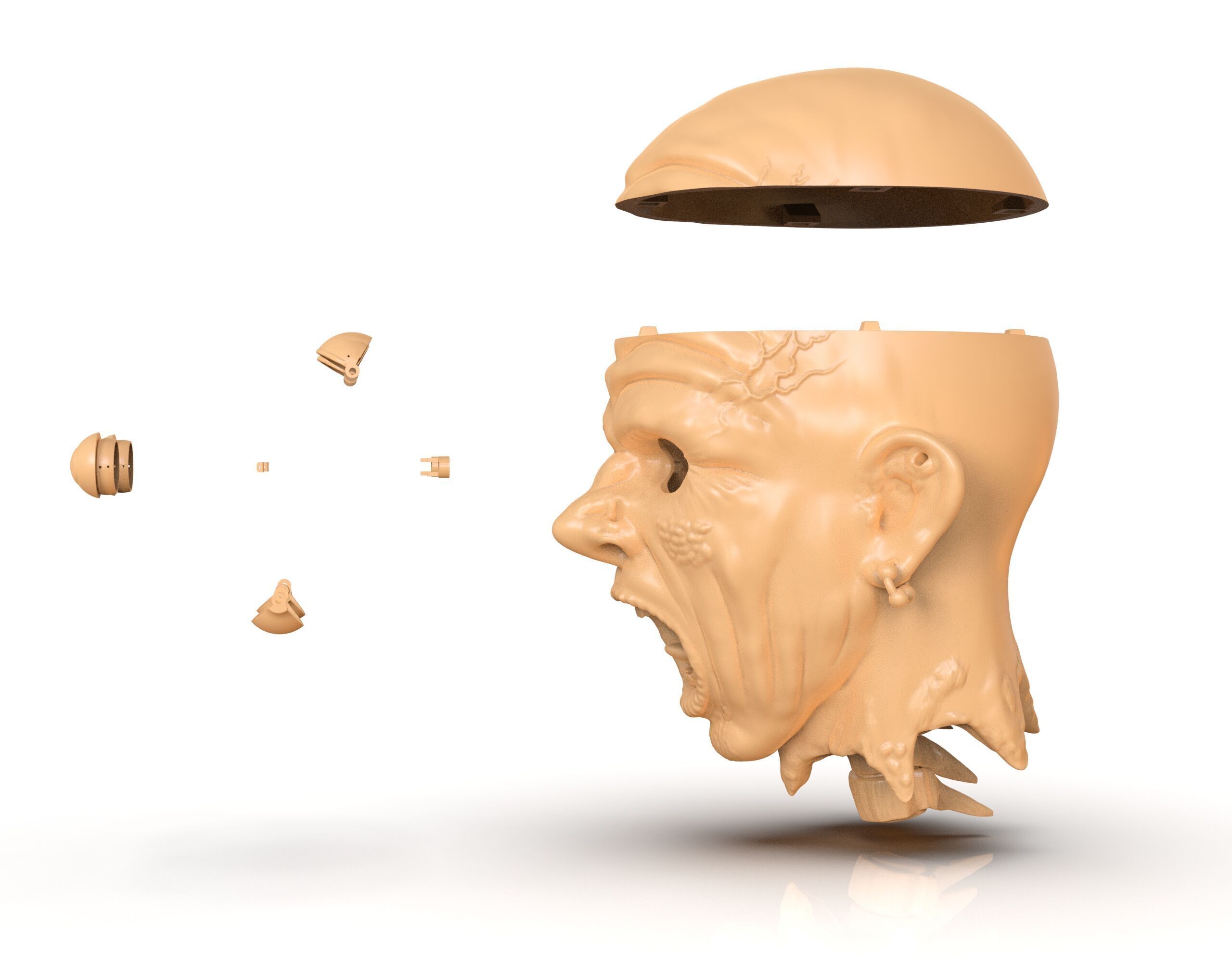 Decapitated Man Head 3D print model_10