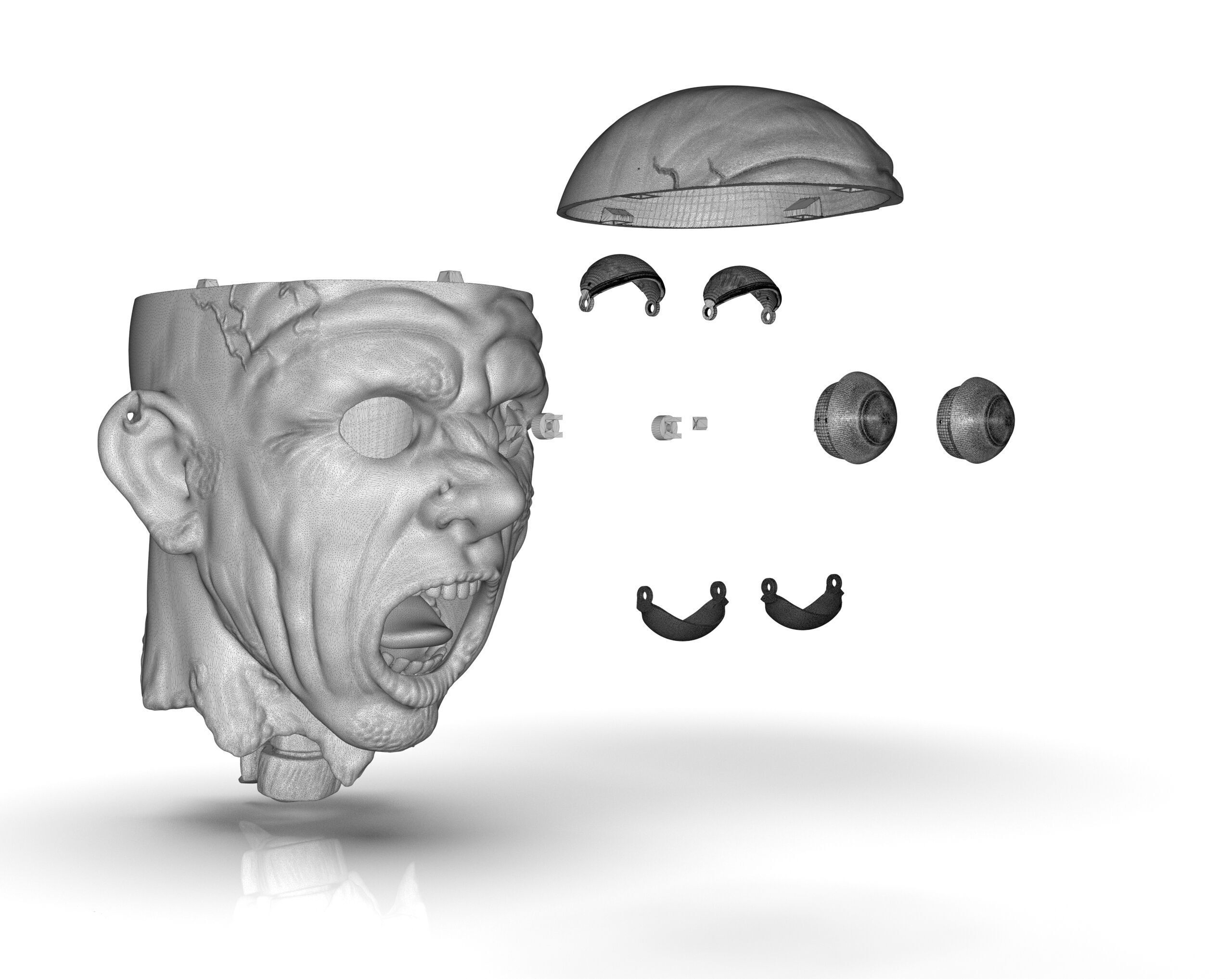 Decapitated Man Head 3D print model_24