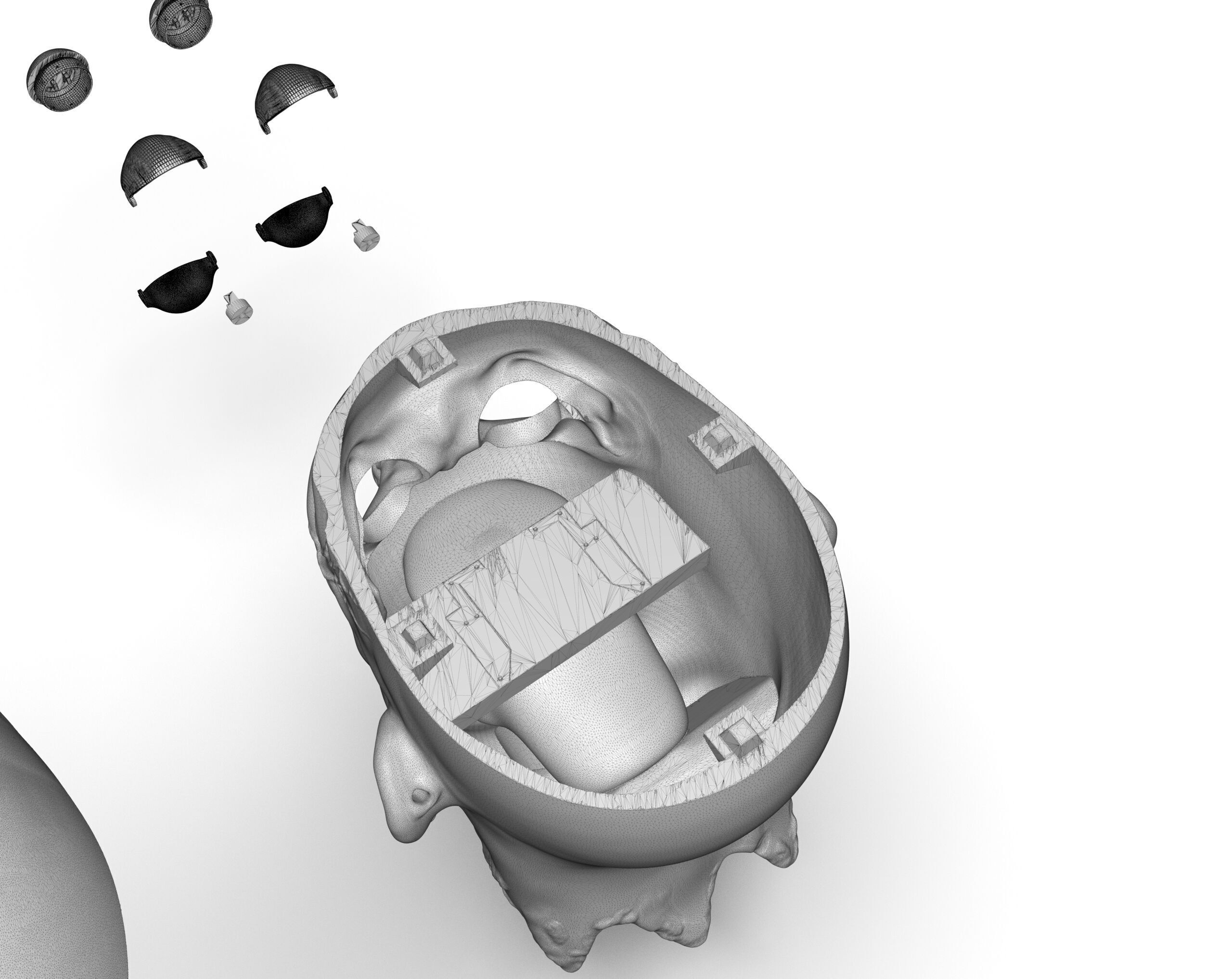 Decapitated Man Head 3D print model_23