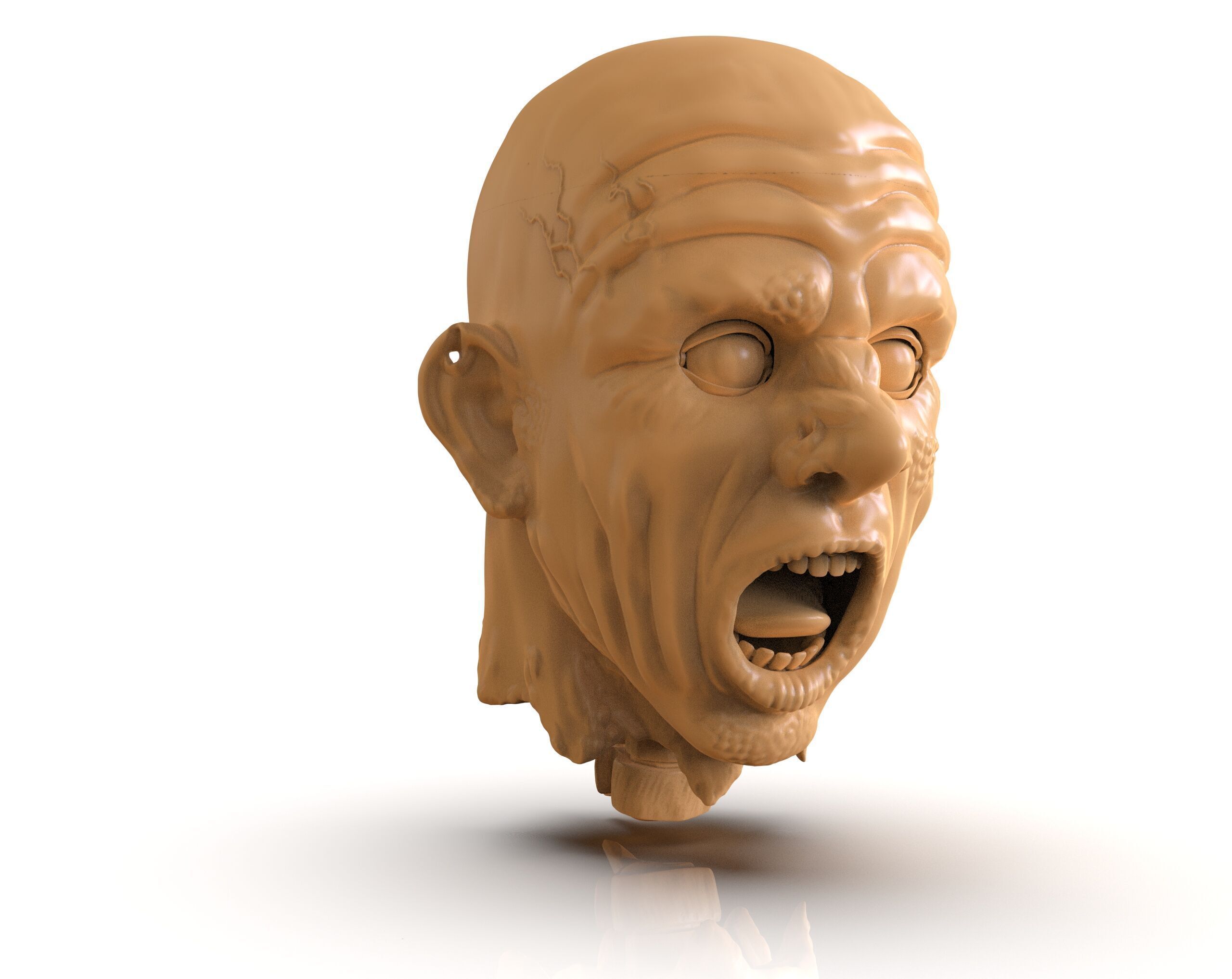Decapitated Man Head 3D print model_7