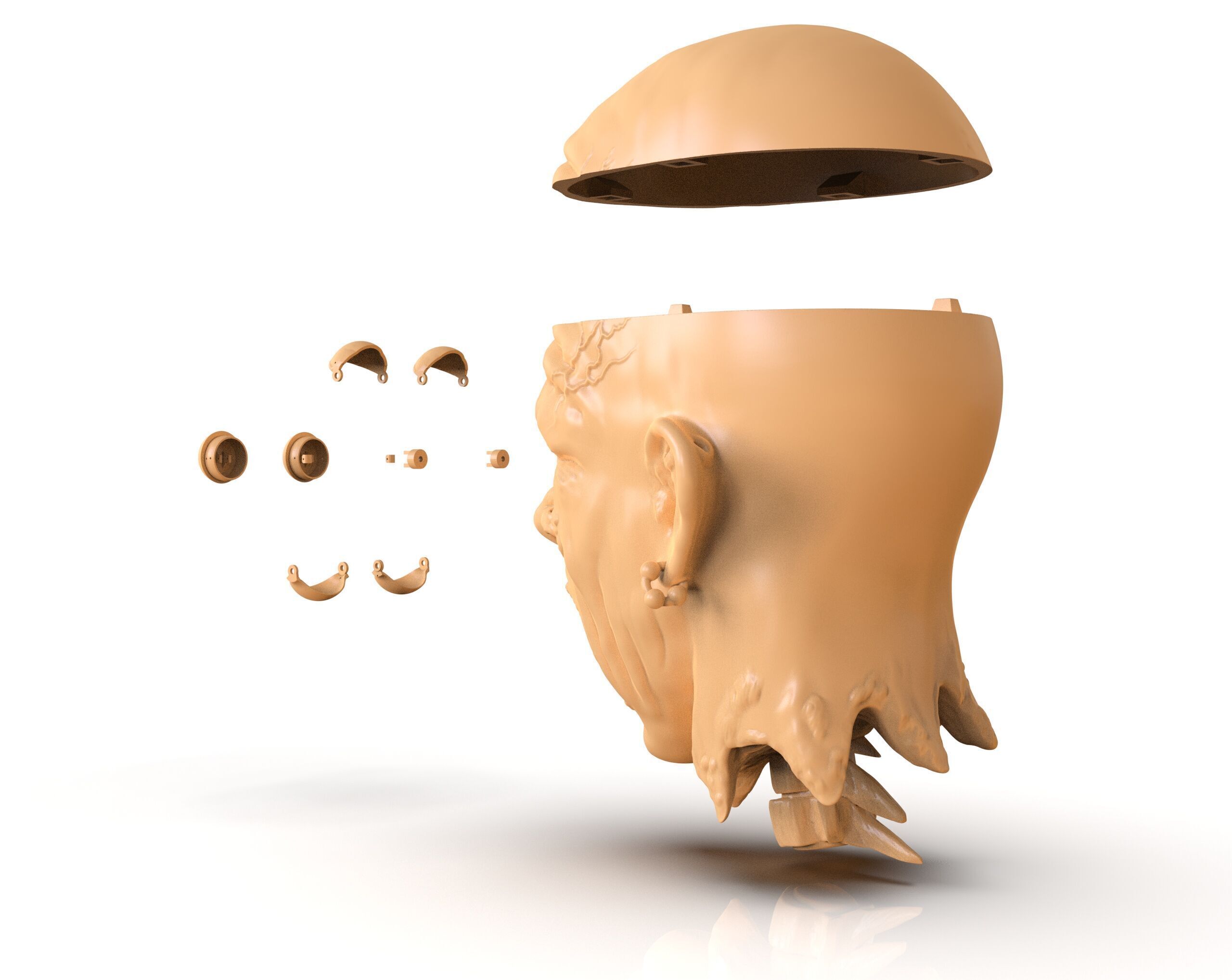 Decapitated Man Head 3D print model_11