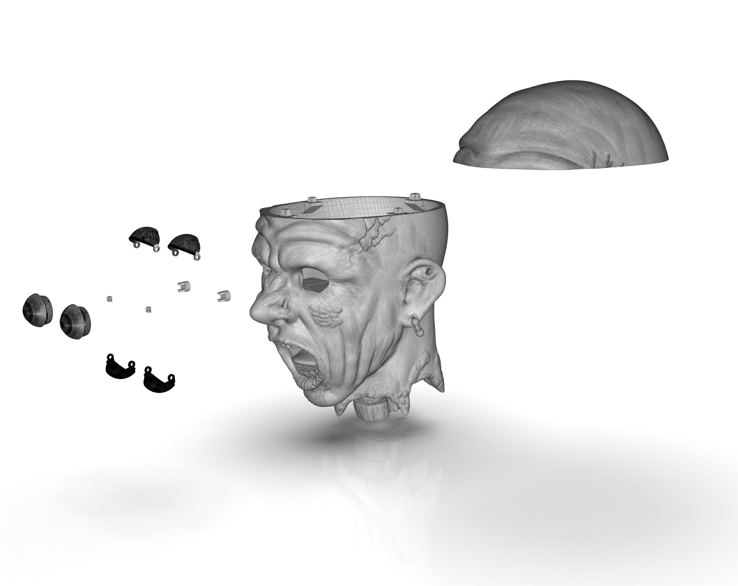 Decapitated Man Head 3D print model_22