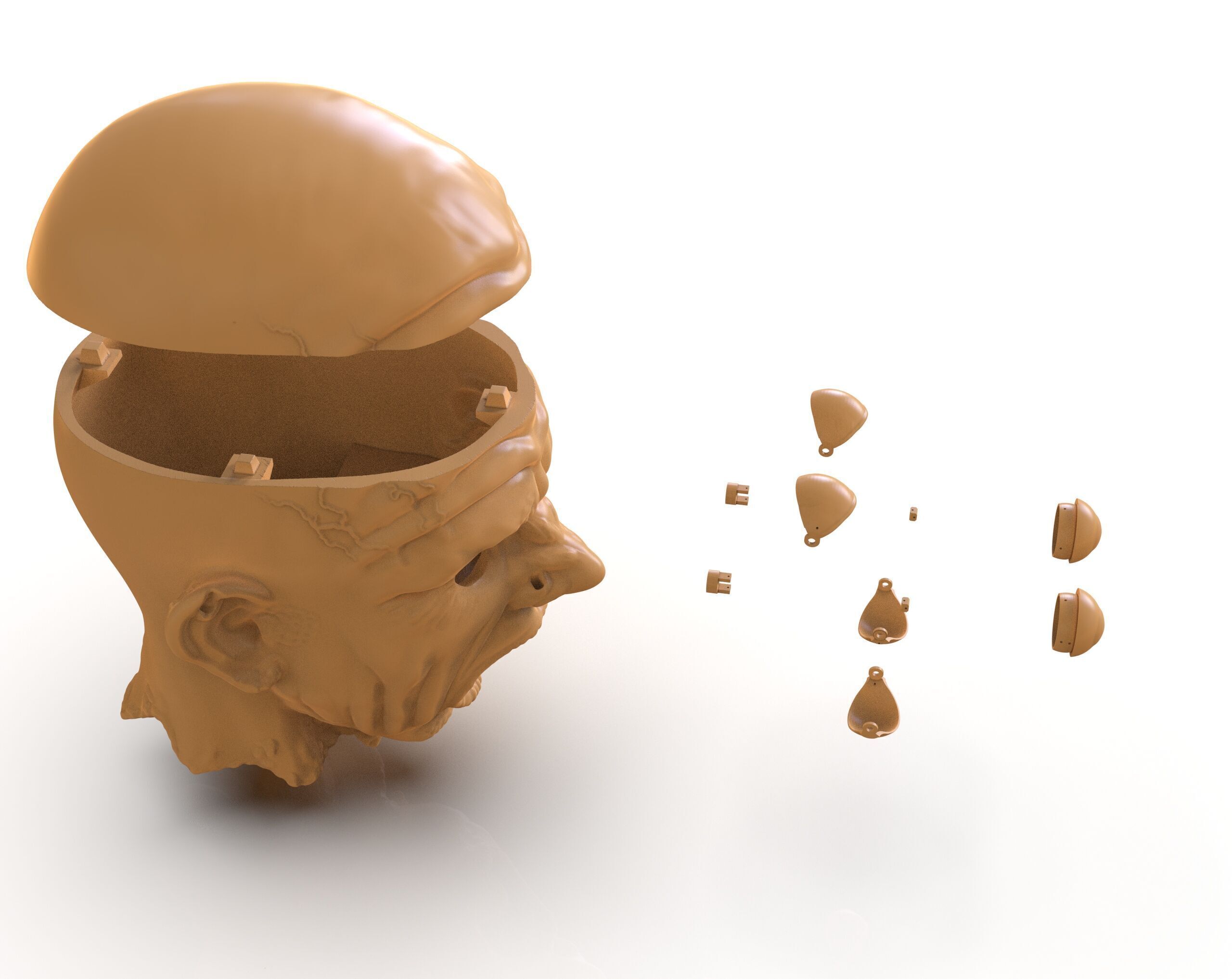 Decapitated Man Head 3D print model_14