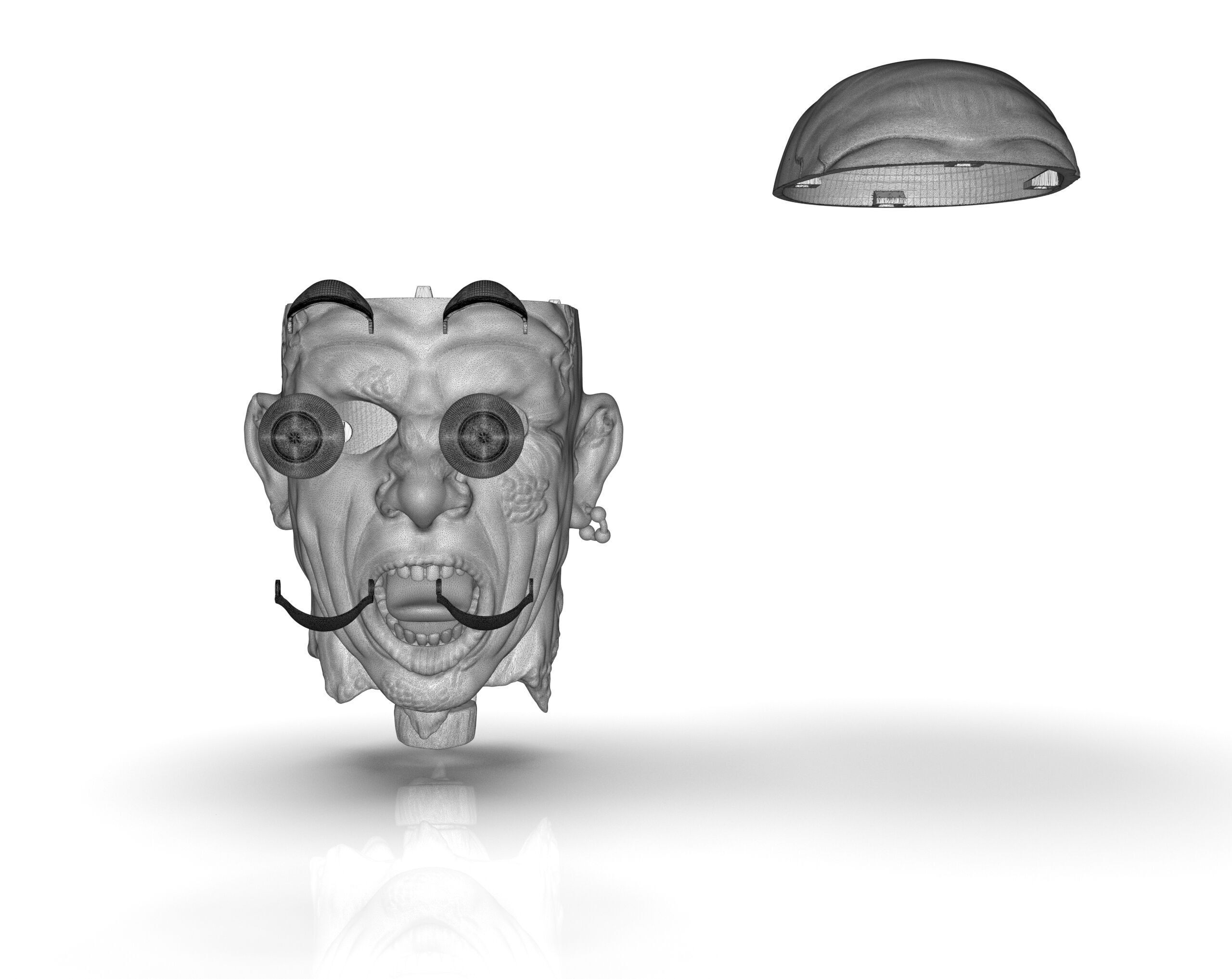 Decapitated Man Head 3D print model_21