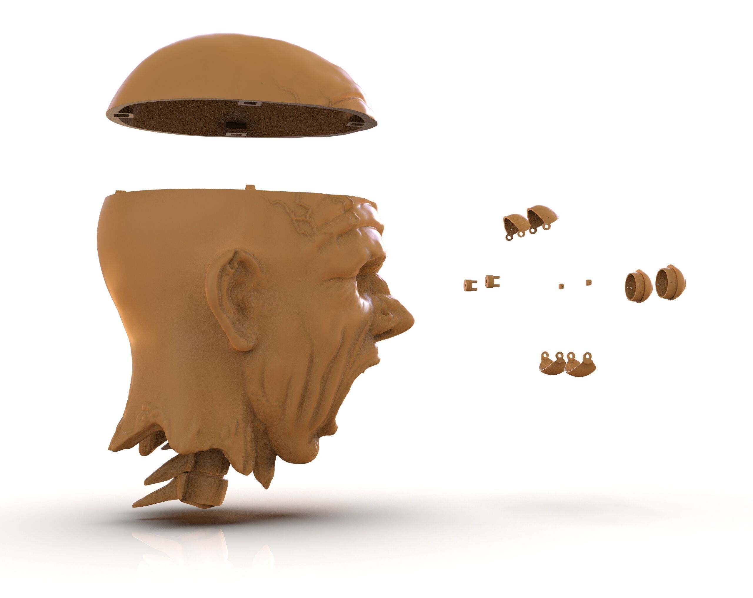 Decapitated Man Head 3D print model_12