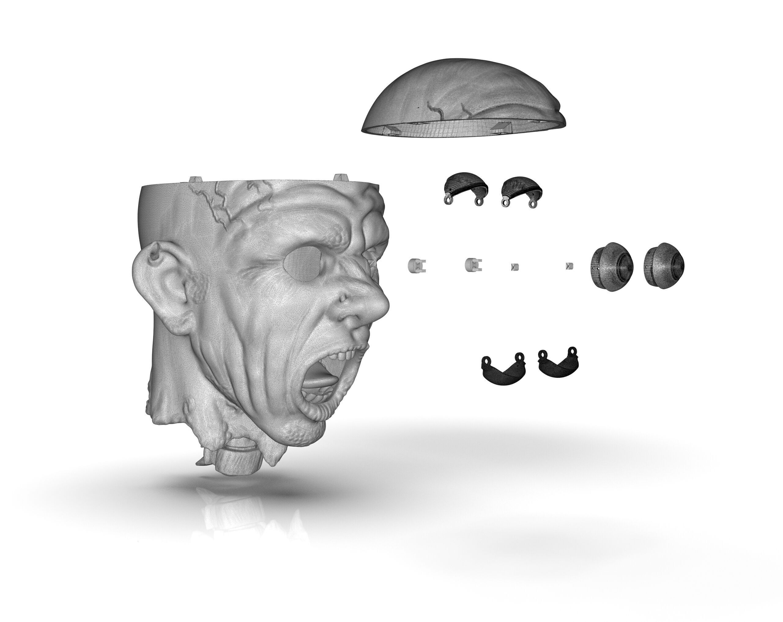 Decapitated Man Head 3D print model_20
