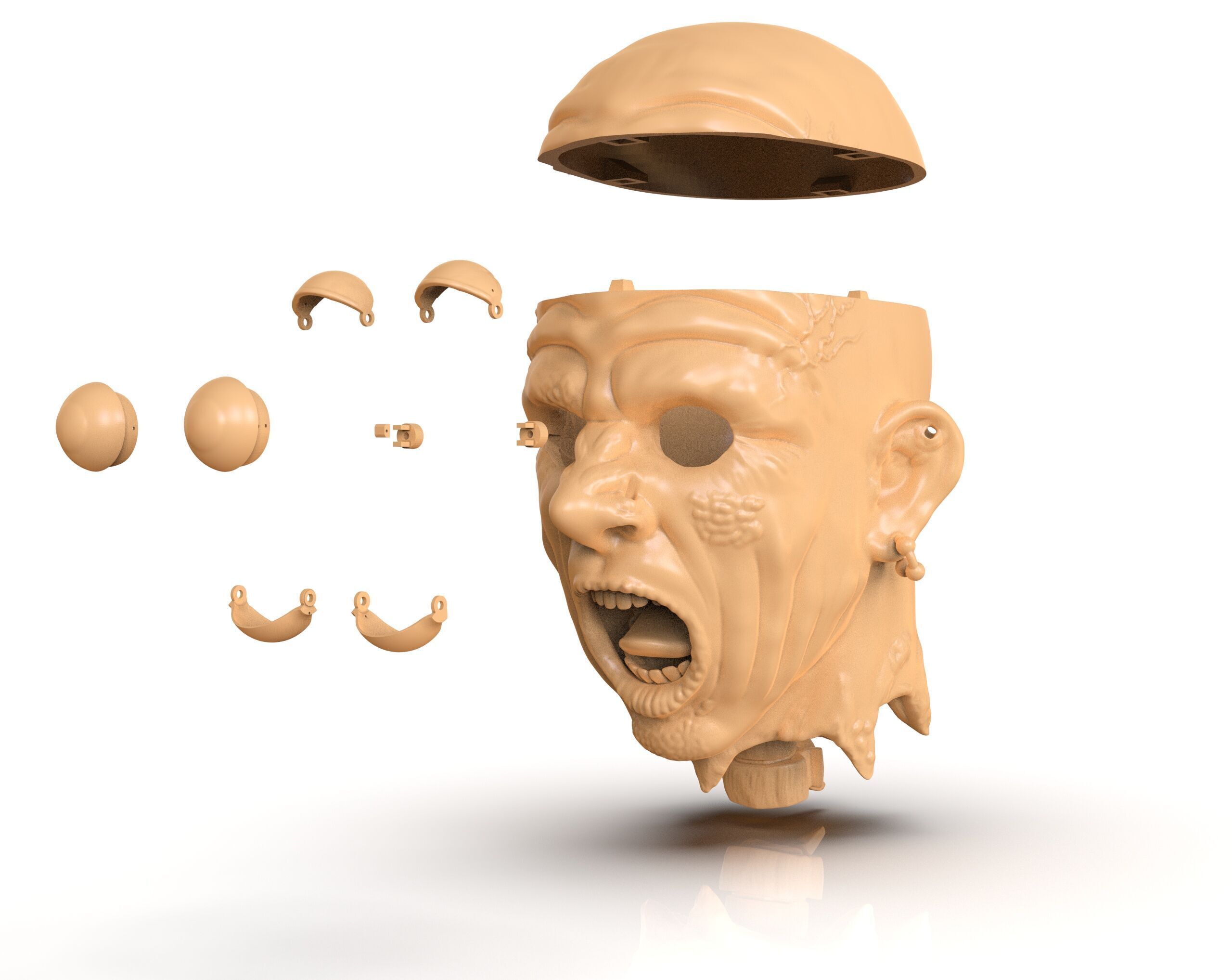 Decapitated Man Head 3D print model_9