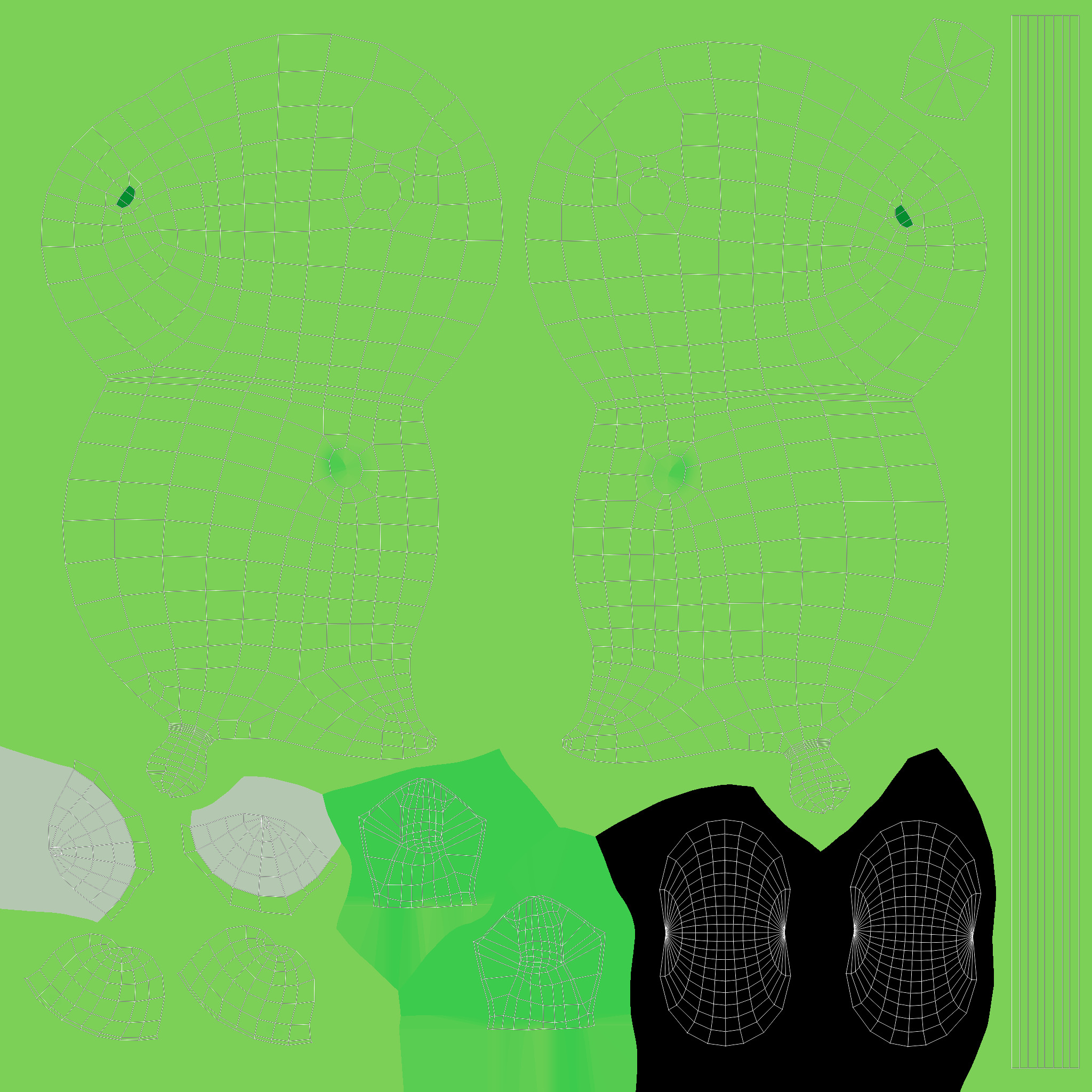 Birthday Balloons  - Colorful Party Decoration Prop 02 Low-poly 3D model_5