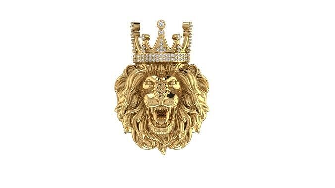 Lion pendant 3D print model