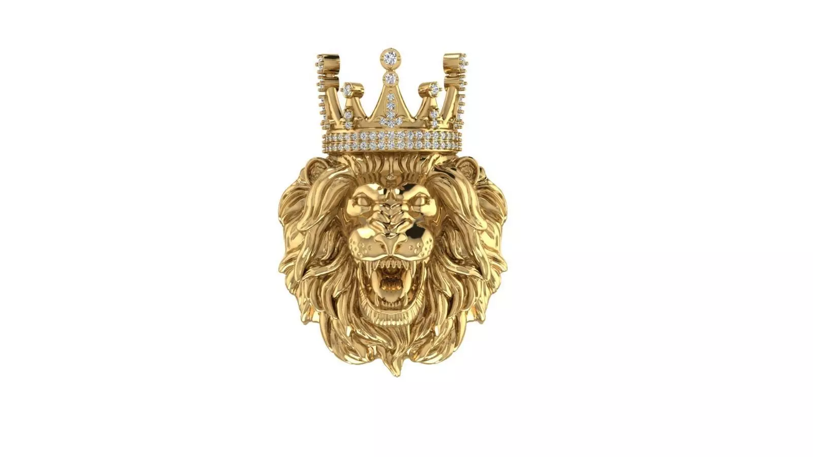 Lion pendant 3D print model_0