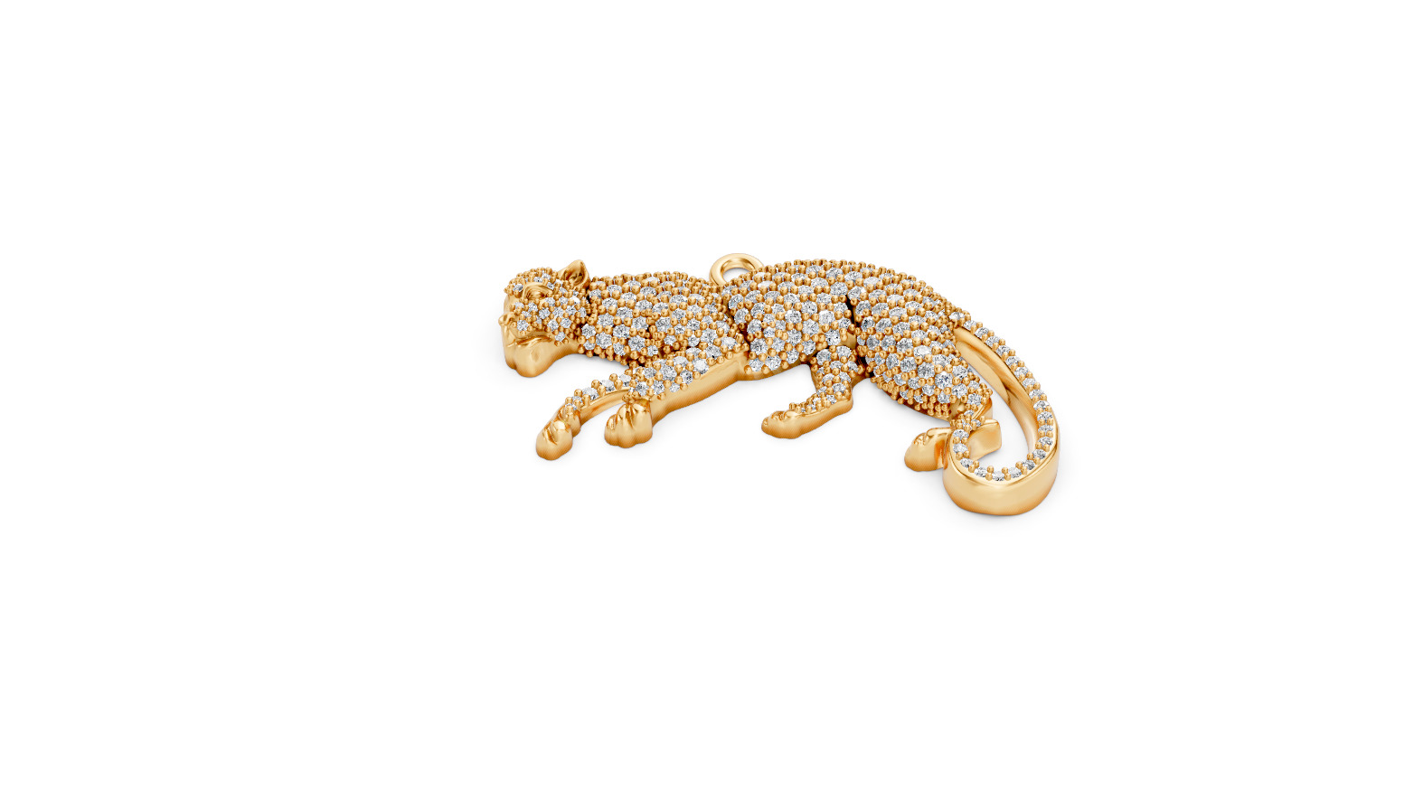 Panther pendant 3D print model_1