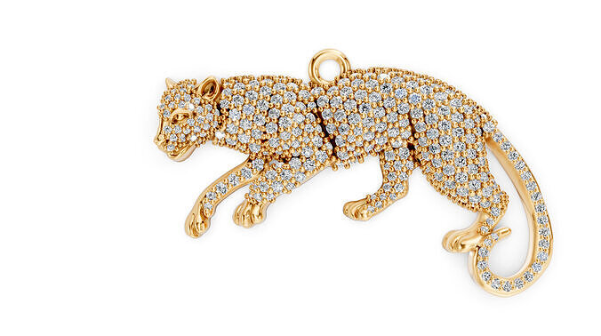 Panther pendant 3D print model