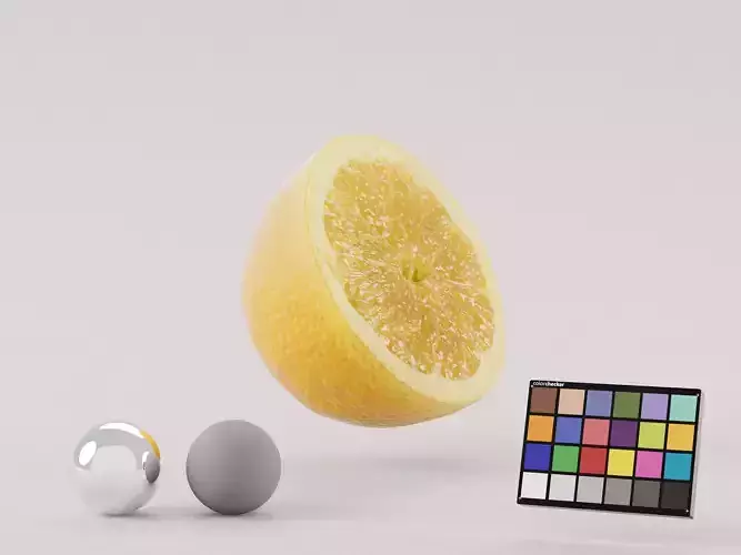 Half Cut Lemon 3D model