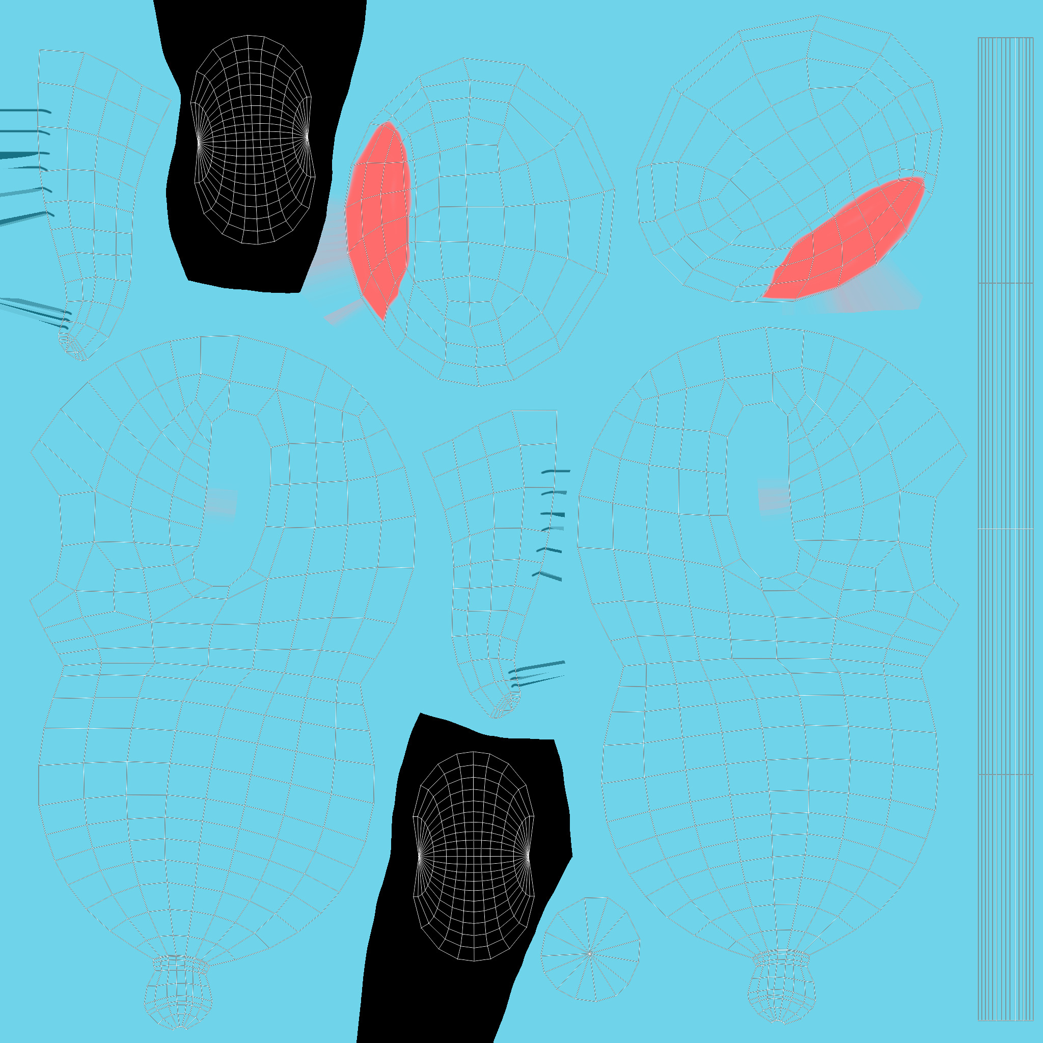 Birthday Balloons  - Colorful Party Decoration Prop 03 Low-poly 3D model_5