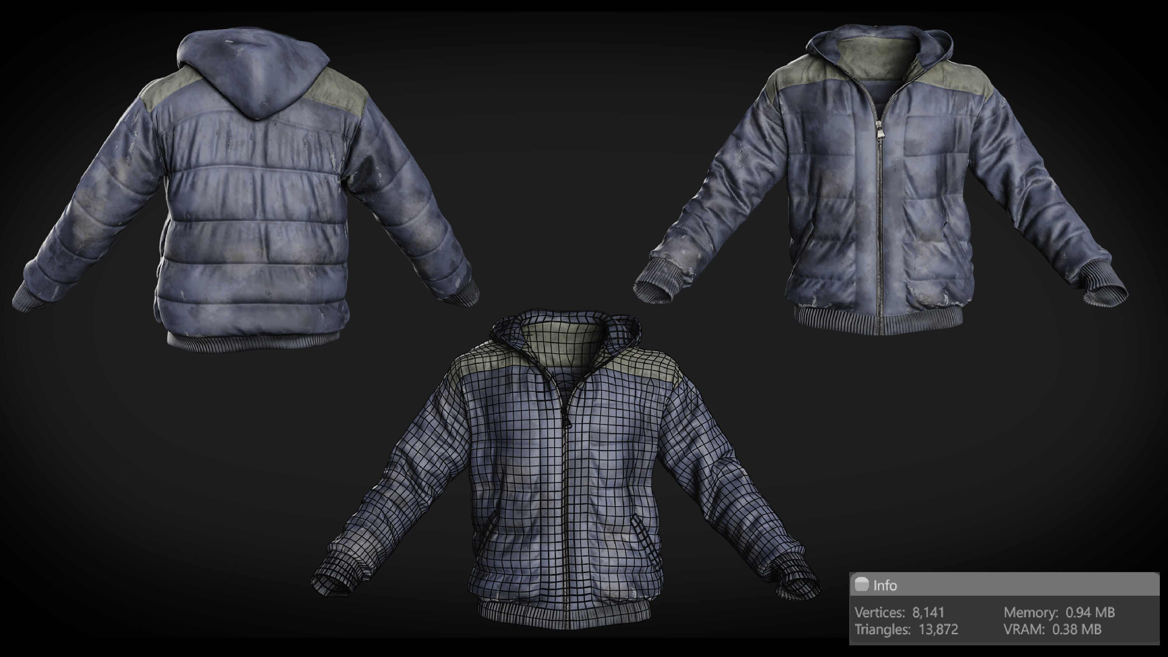 Urban Survival Metahuman Clothing UE project Low-poly 3D model_6