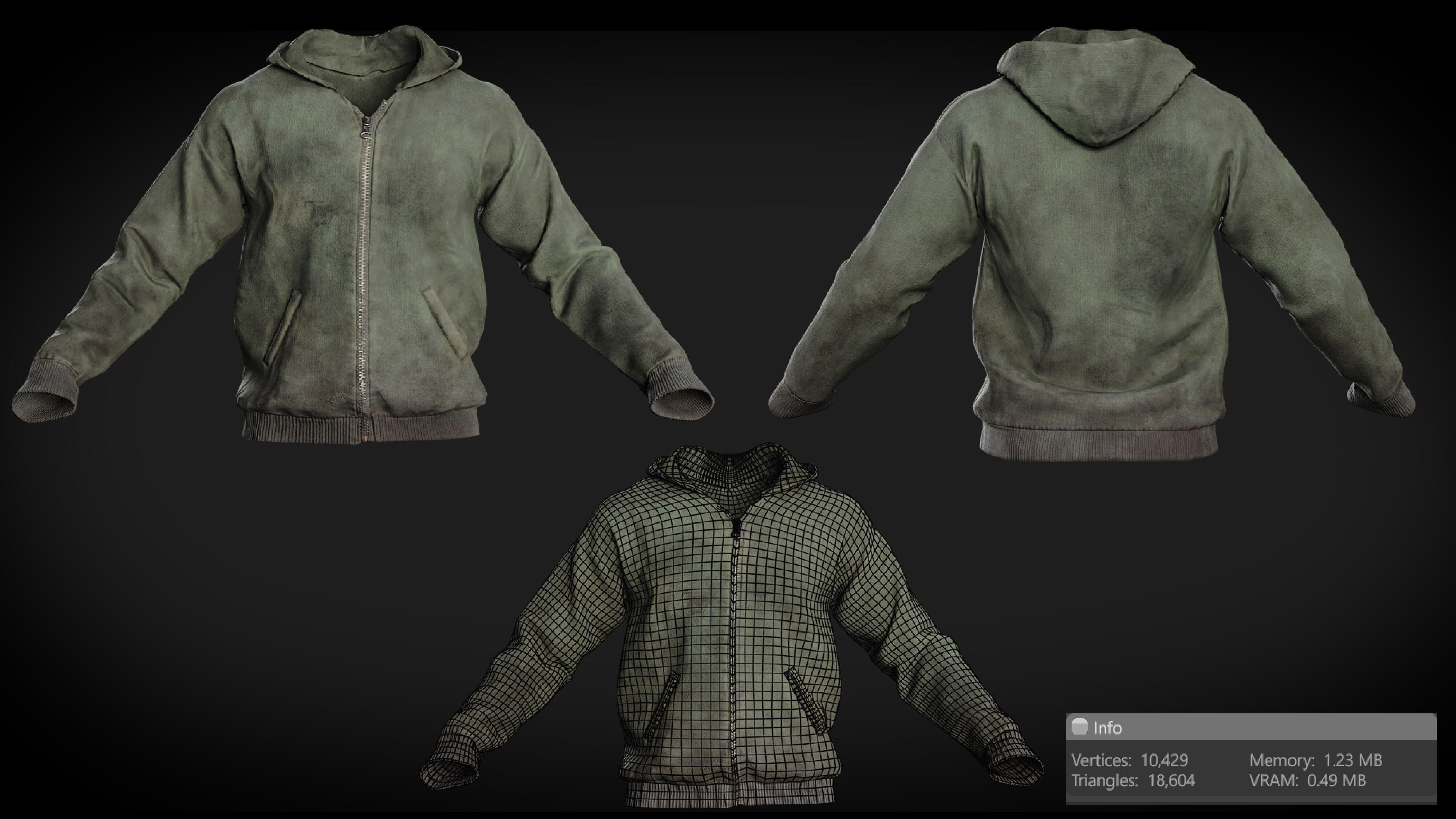 Urban Survival Metahuman Clothing UE project Low-poly 3D model_5