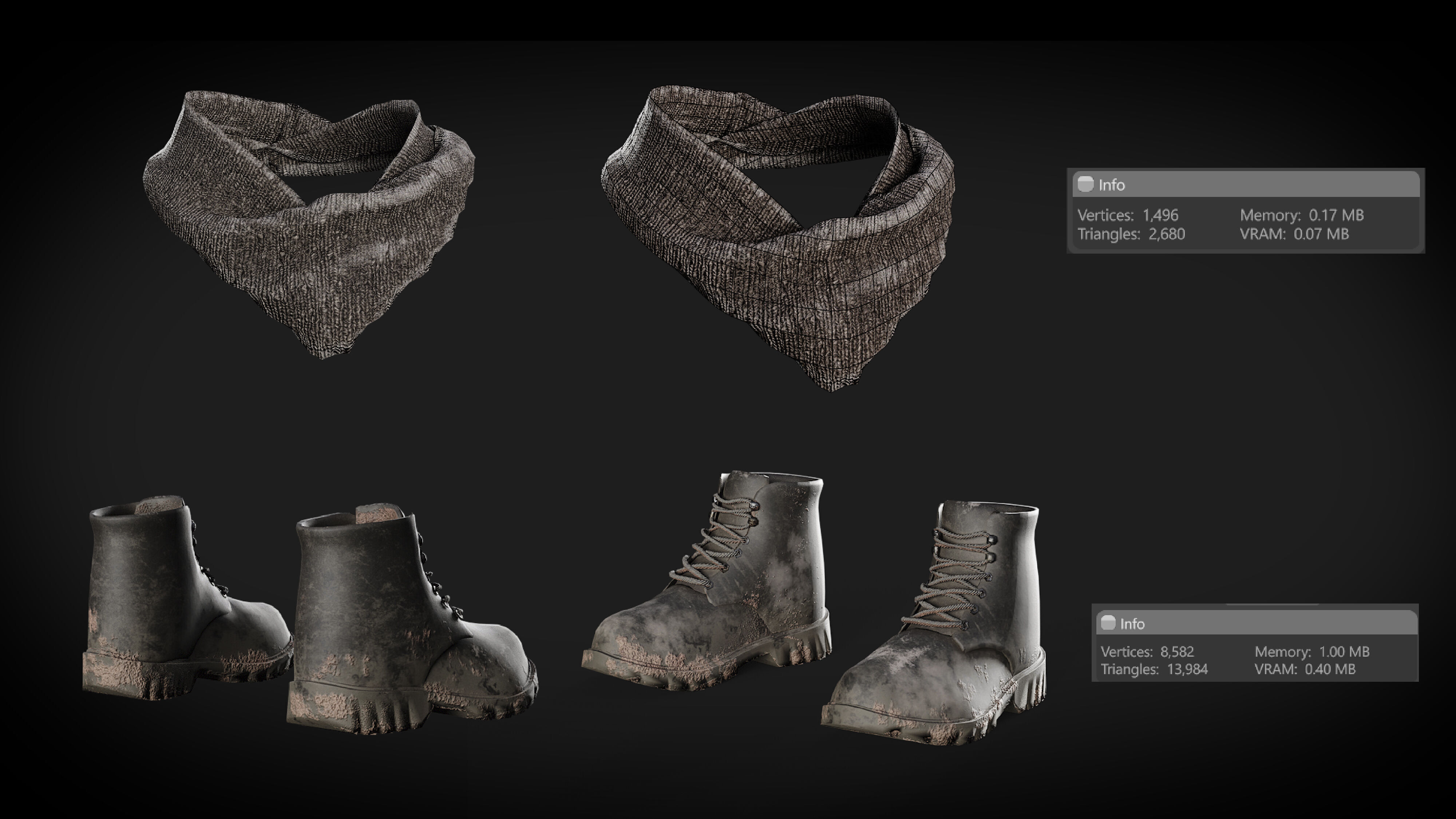 Urban Survival Metahuman Clothing UE project Low-poly 3D model_8