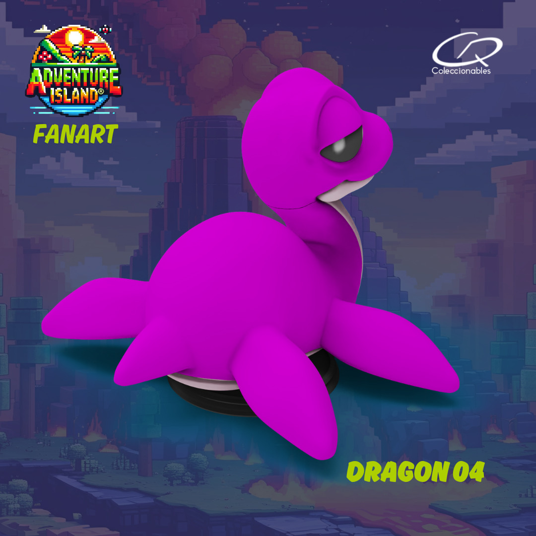Adventure Island fanart Dragon 04 3D print model_2