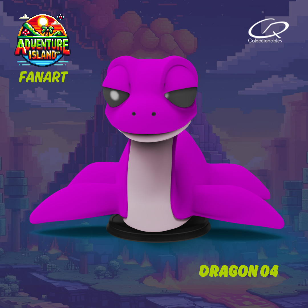 Adventure Island fanart Dragon 04 3D print model_9
