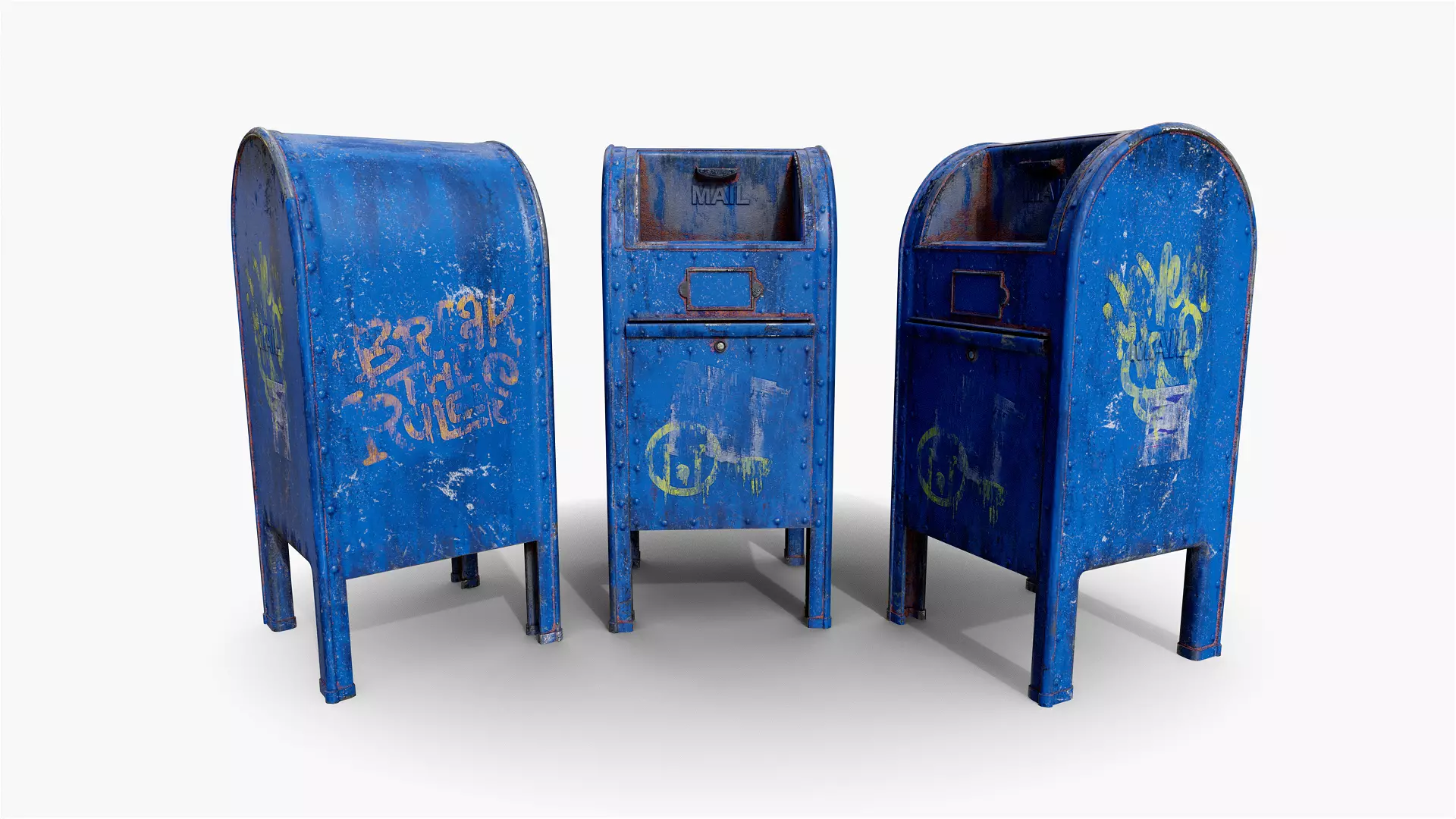 Mail box Low-poly 3D model