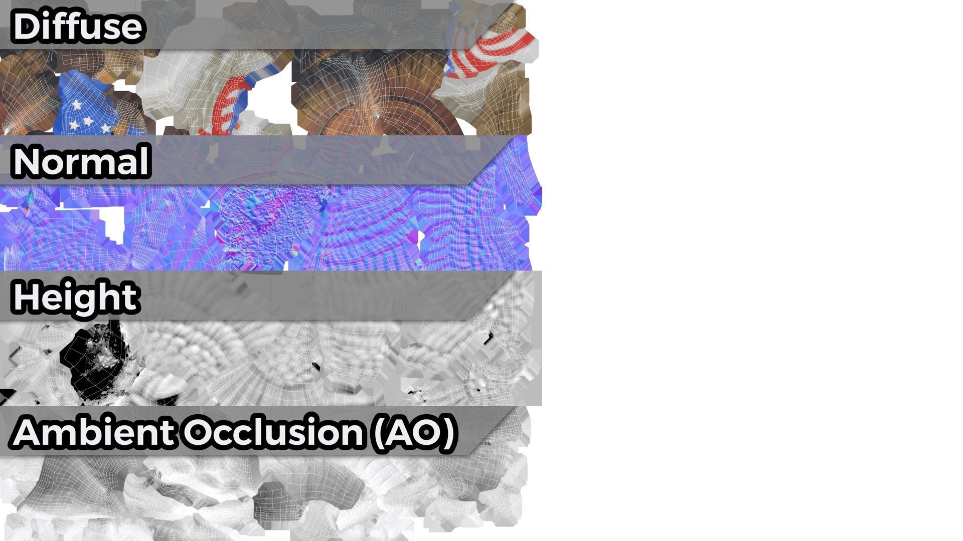 0001-10 Flag Eagle 3D print model_2