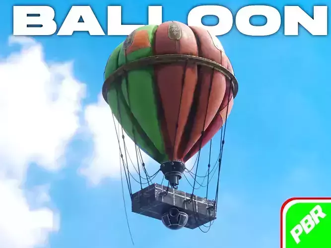 Rainbow Balloon 3D model