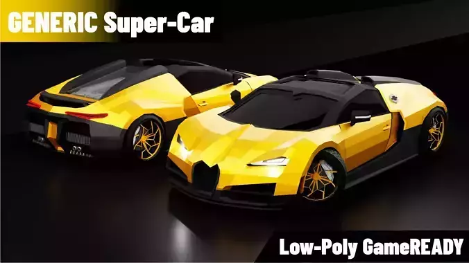 Baguette Voryen 2-33 Ultimate Super - Low Poly Generic Hyper Car