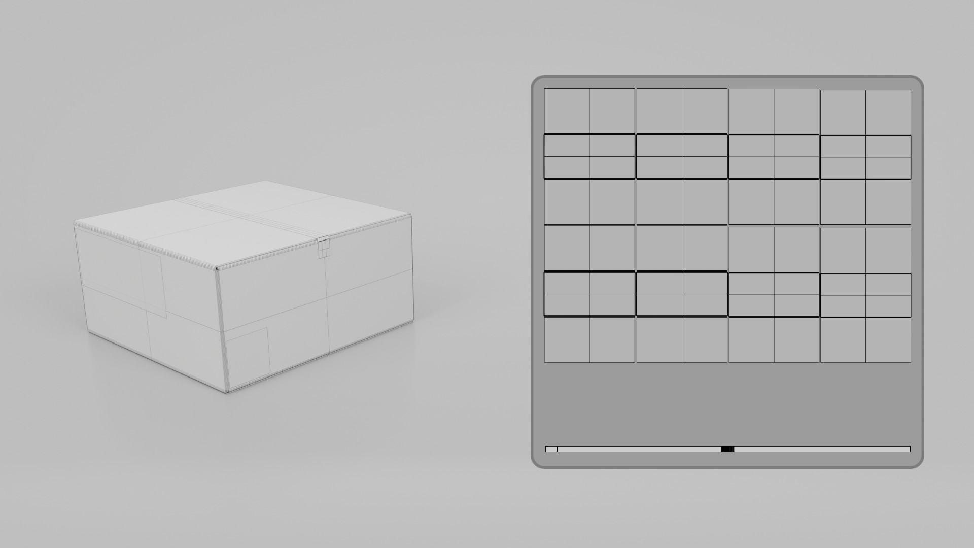 Cardboard Box R-442 - Rigged and Customizable Low-poly 3D model_14