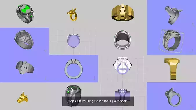 Pop Culture Ring Collection 1 