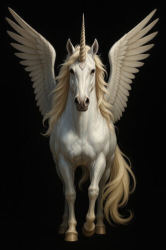 Majestic High Poly Unicorn - Game-Ready Fantasy Creature Low-poly 3D model