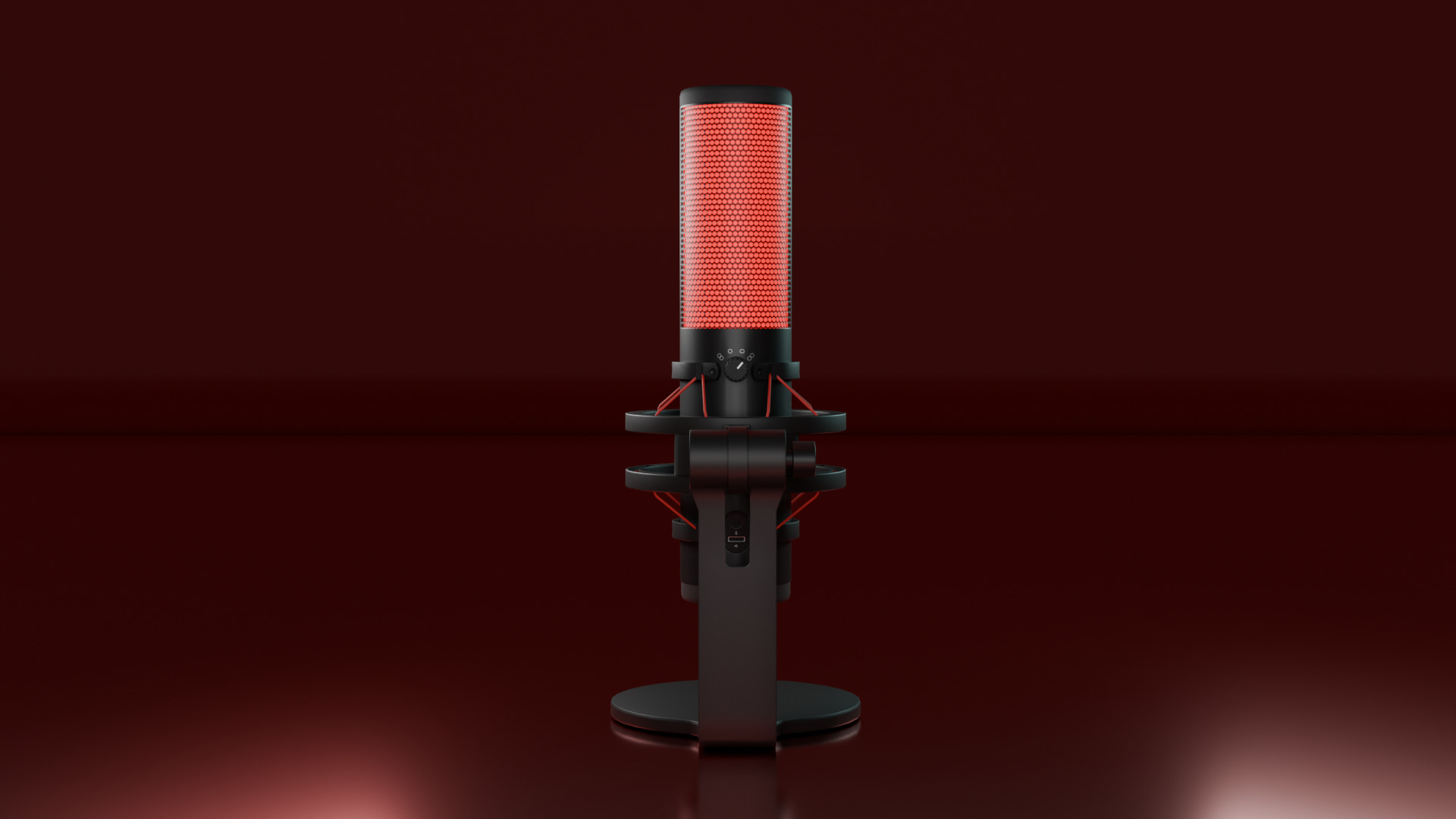 HyperX QuadCast 3D model Low-poly 3D model_4