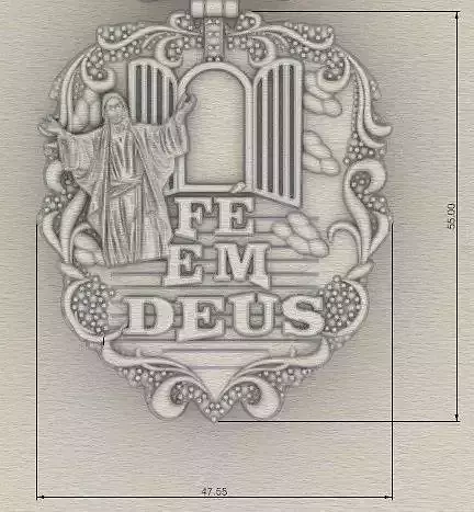 Pingente Jesus Cristo Fe em Deus