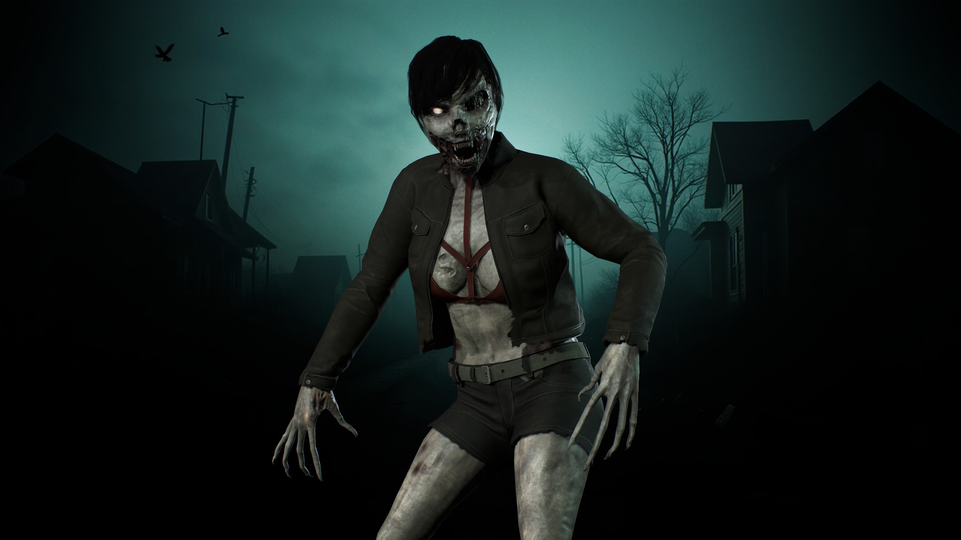 Zombie Girl Low-poly 3D model_2