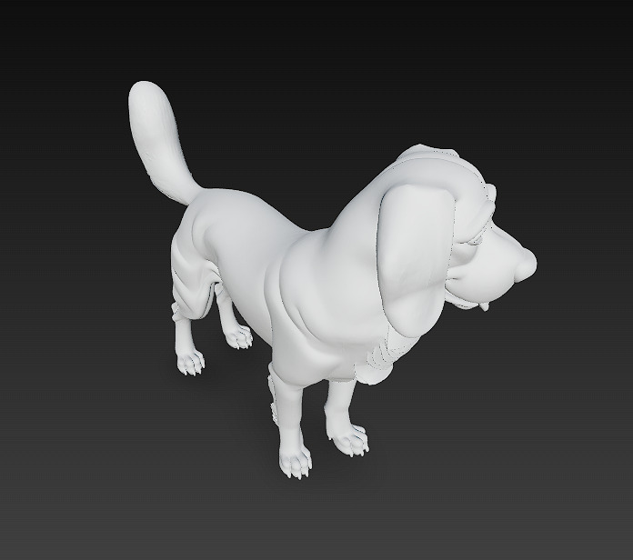 Dog Realistic 3D Model Basic - Low Poly Realistic Low-poly 3D model_15