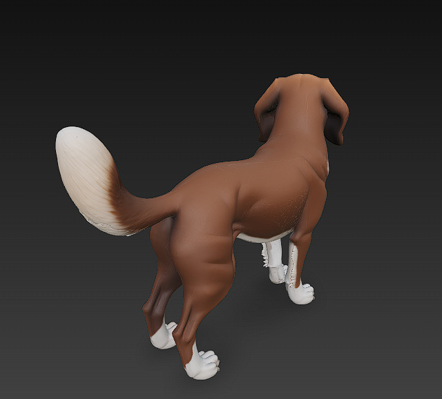 Dog Realistic 3D Model Basic - Low Poly Realistic Low-poly 3D model_7