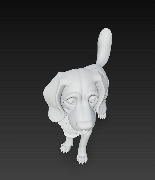 Dog Realistic 3D Model Basic - Low Poly Realistic Low-poly 3D model_16