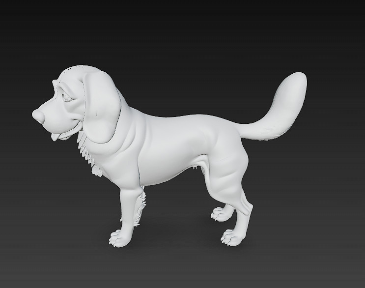 Dog Realistic 3D Model Basic - Low Poly Realistic Low-poly 3D model_11