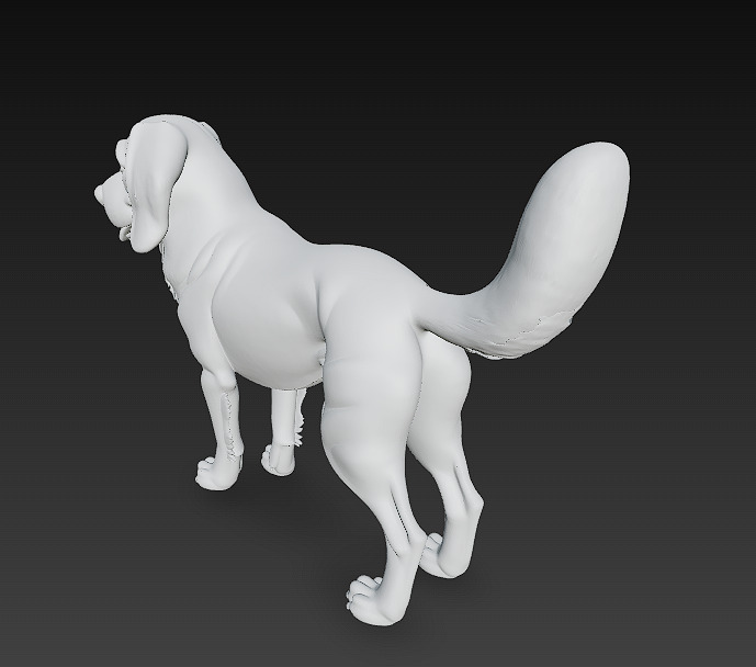 Dog Realistic 3D Model Basic - Low Poly Realistic Low-poly 3D model_12
