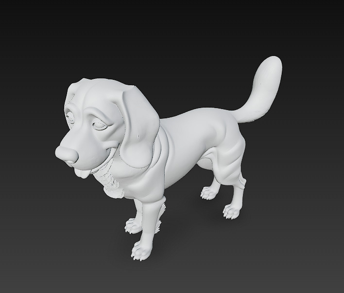 Dog Realistic 3D Model Basic - Low Poly Realistic Low-poly 3D model_17