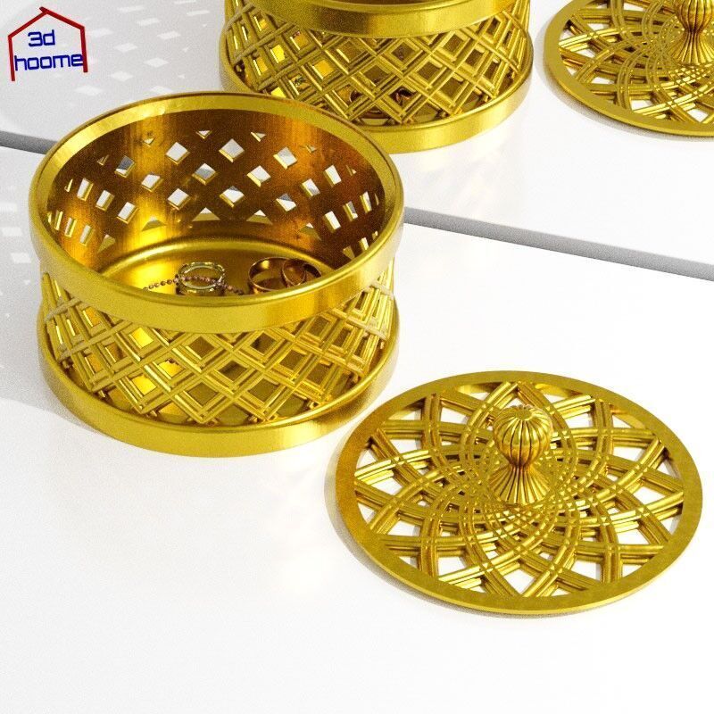 Lattice Design Jewelry Box 3D print model_3