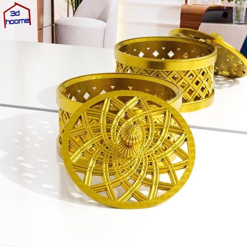 Lattice Design Jewelry Box 3D print model_2