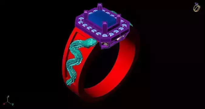 ANILLO CULEBRA ESMERALDA