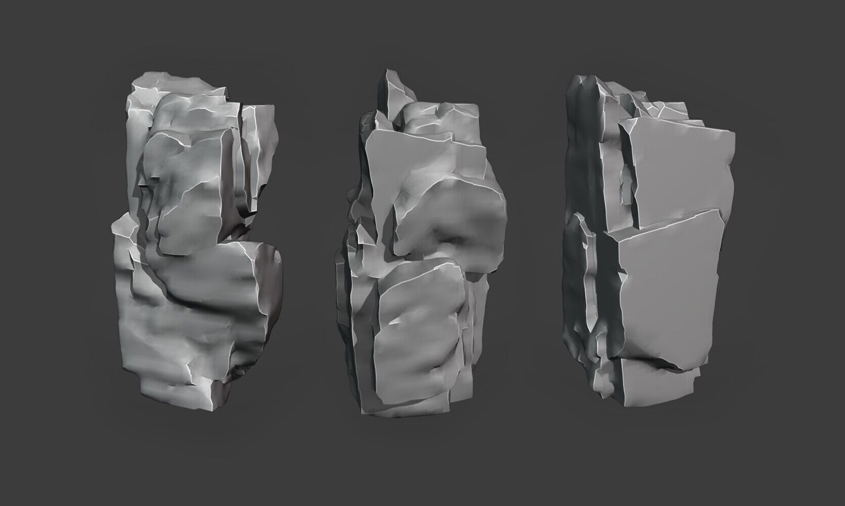 Blender Rock Generator V1 Low-poly 3D model_5