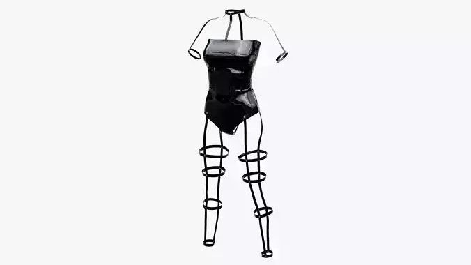 Latex Harness Low-poly 3D model