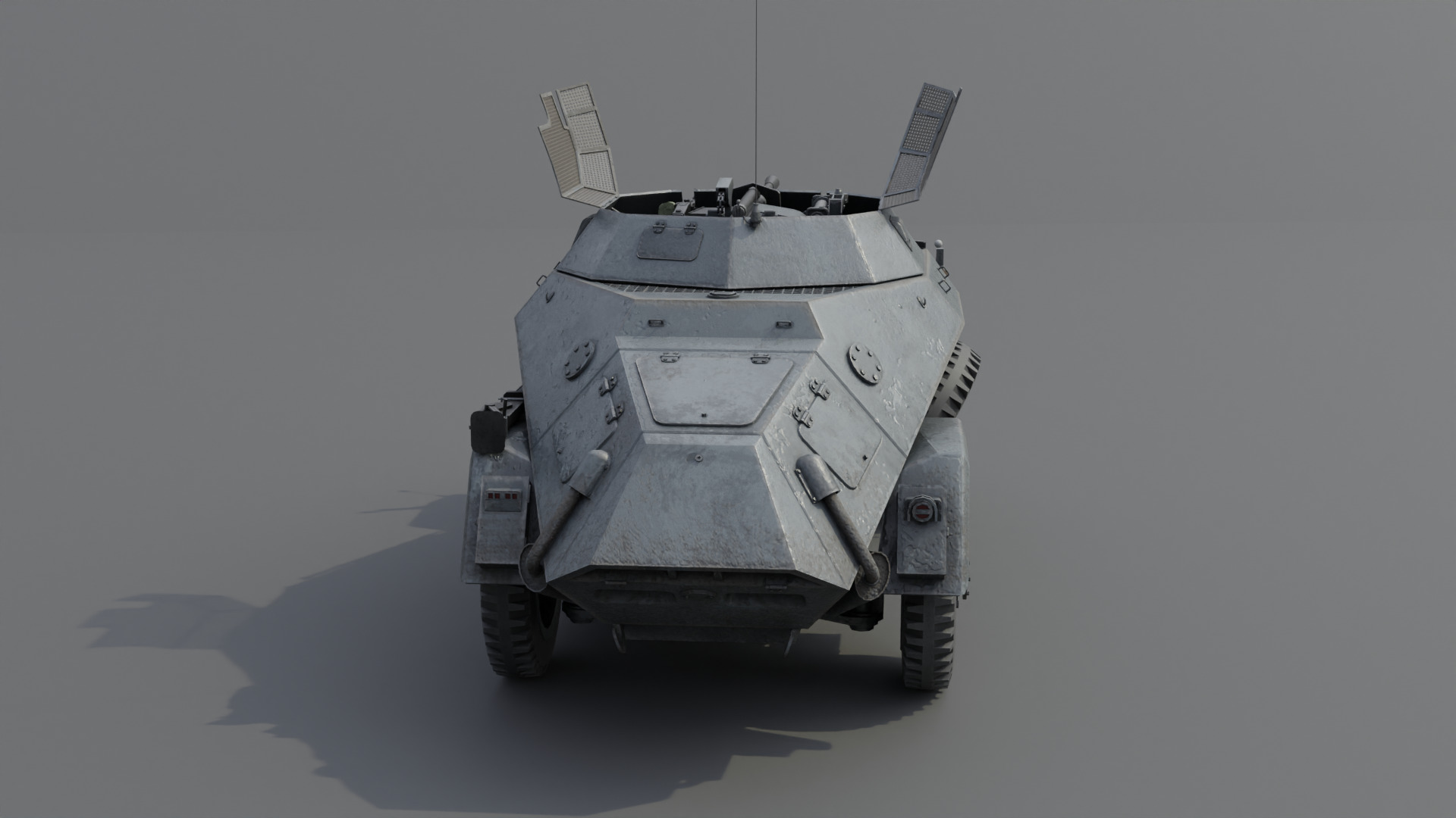 SdKfz 222 Armored car Low-poly 3D model_18
