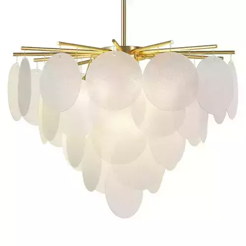 WOMO Tiered Textured Glass Cloud Chandelier