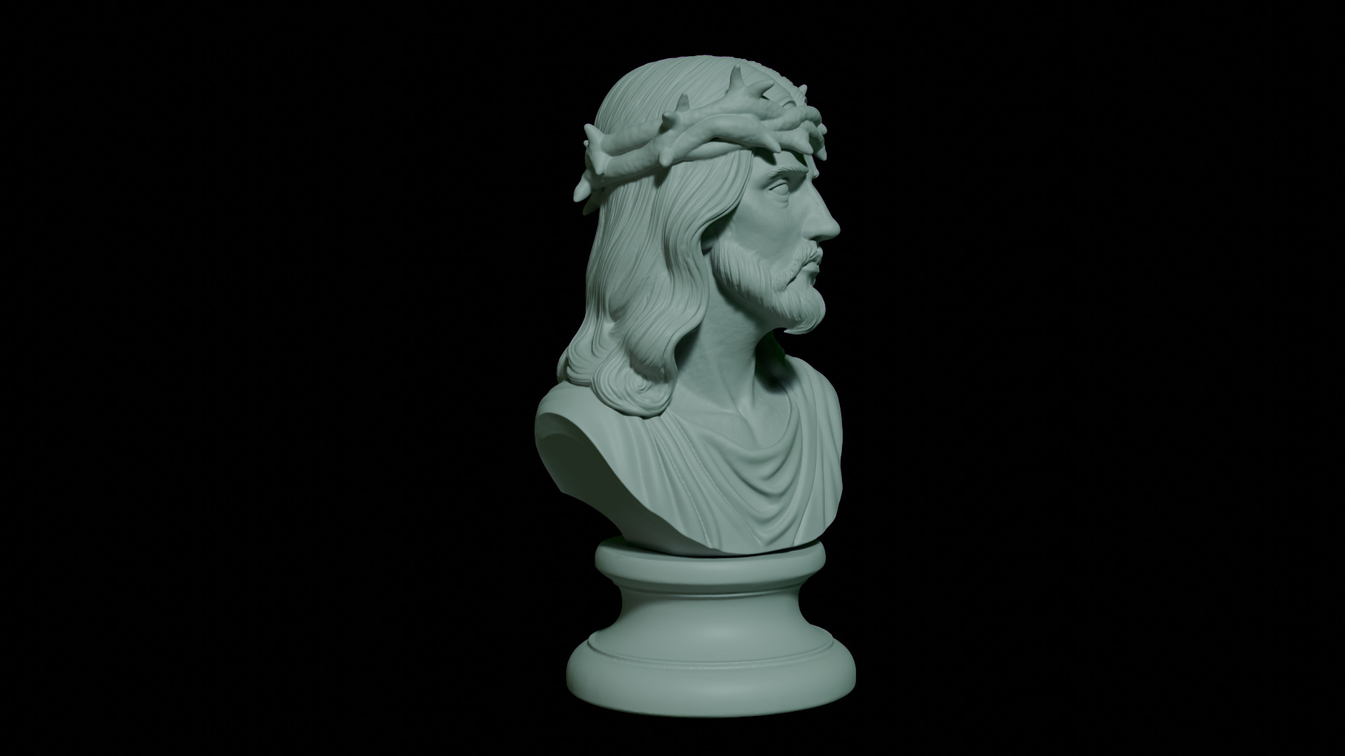 Jesus Christ Bust 3D print model_2