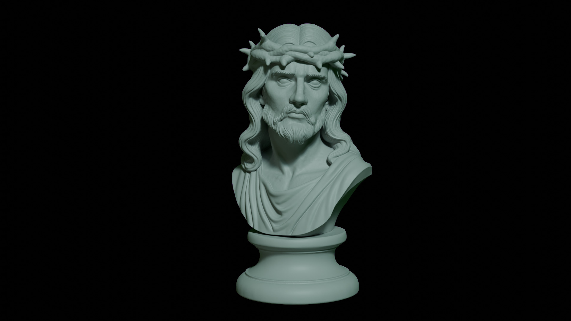 Jesus Christ Bust 3D print model_1