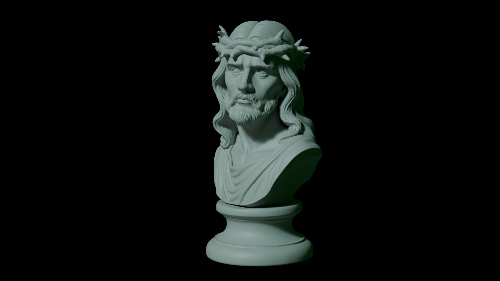Jesus Christ Bust 3D print model_4