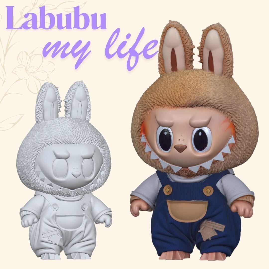 4 Labubu Inspired Figures STL Files for 3D 3D print model_1